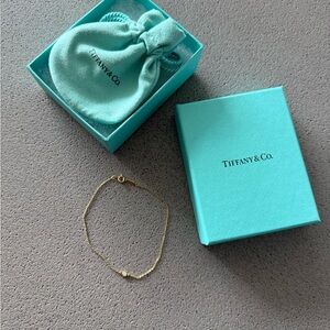 Tiffany & Co. Elsa Peretti Gold Heart Bracelet - Tiffany Blue